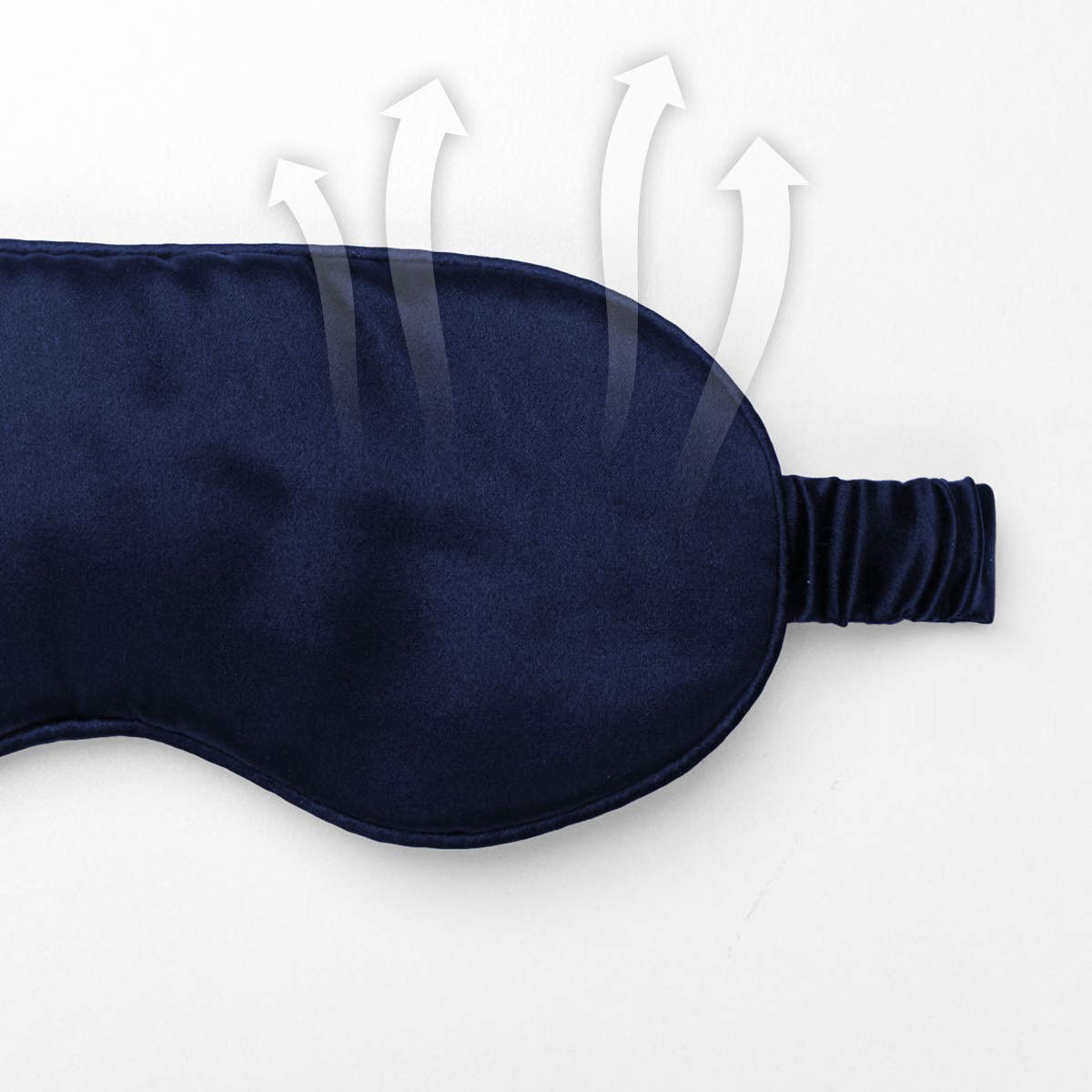 Silk Sleep Mask Light Blocking Luxury 100% Mulberry 19mm Silk Eye Mask Eye Cover Blindfold Ultra Soft Light & Comfy Anti Aging Skin Care with Travel Bag Gift Package: Deep Blue