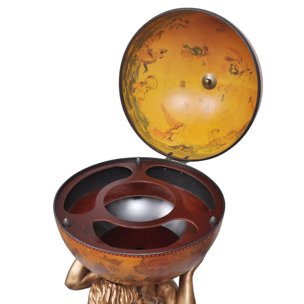 Festnight Mobile Bar/Vino a Forma di Globo Atlas 42 x 42 x 85 cm