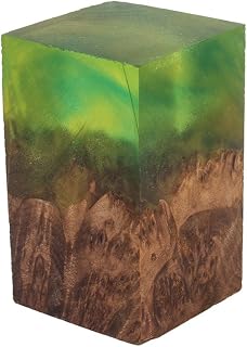 Hybrid Bottle Stopper Blank 1-7/16" x 1-7/16" x 2-3/8 Acrylic and Wood (Forest)
