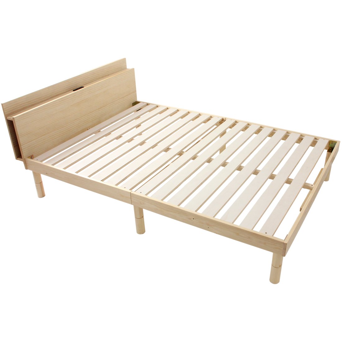 Amazon｜タンスのゲン すのこベッド 檜 シングルサイズ 3段階高さ調節