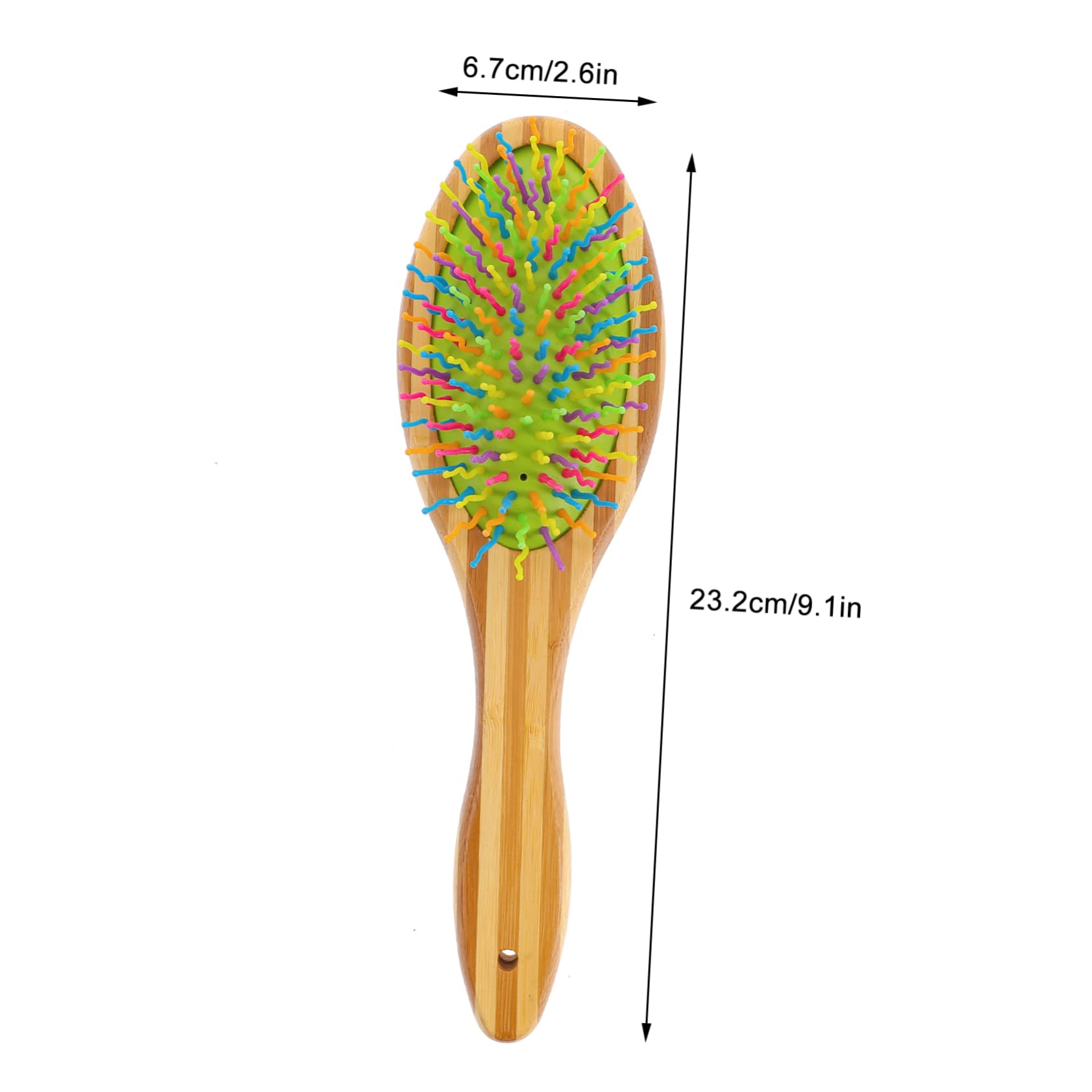 Happyyami Rainbow Comb for Dogs Dematting Brush Dog Grooming Tools Pet Cleaning Comb Wood Handle Comfortable Grooming