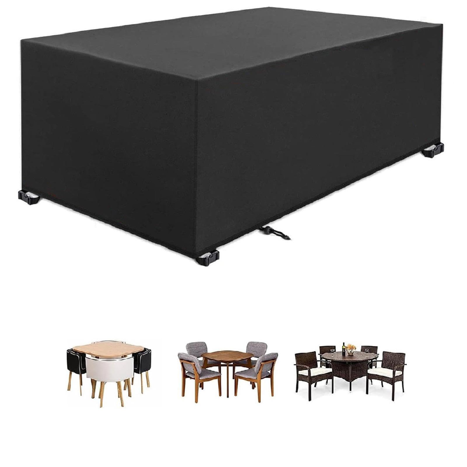 Housse salon de jardin exterieur 400x140x85 bâche table 420D Oxford