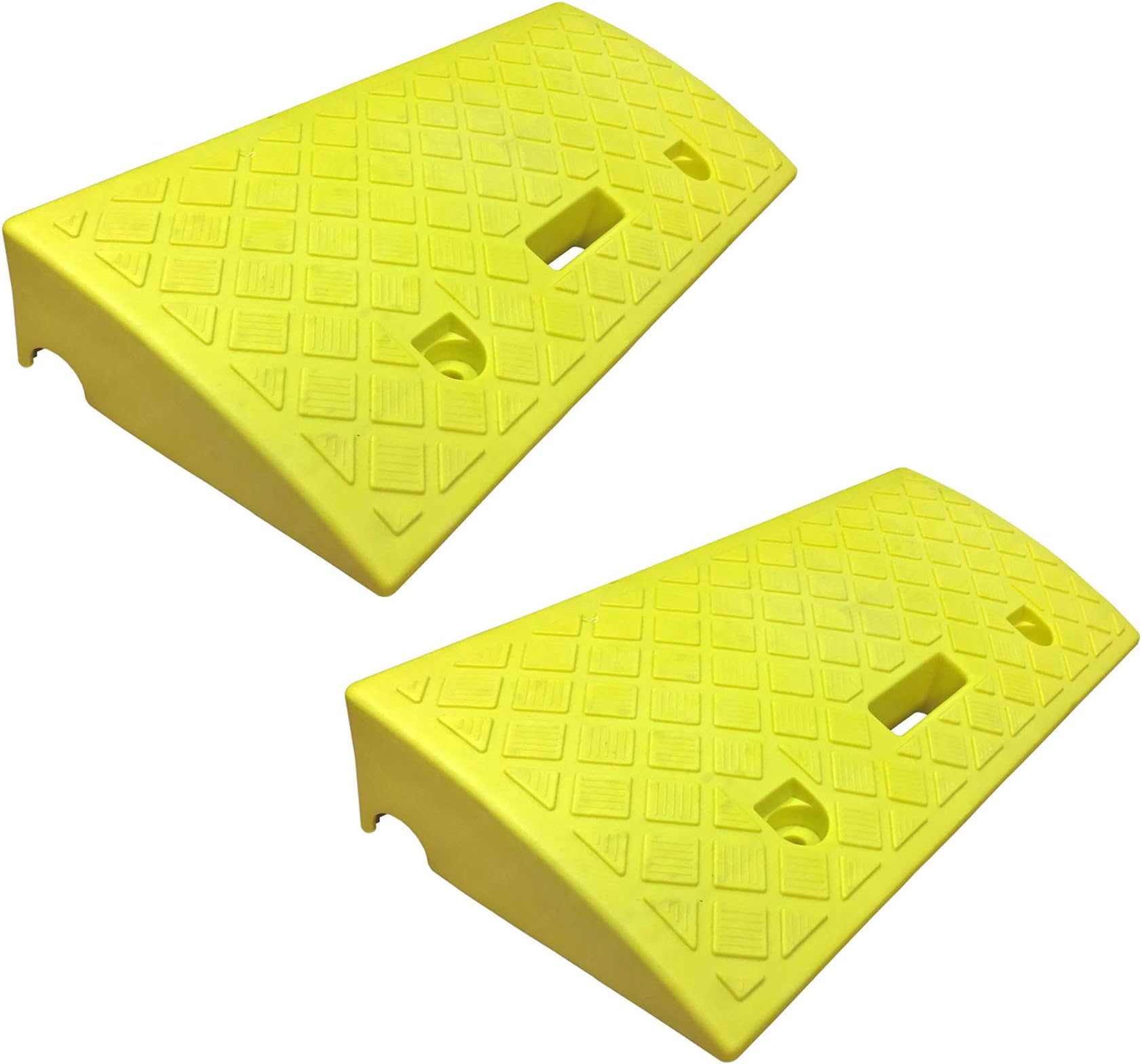 Electriduct 4" Polypropylene Plastic Portable Pair of Curb Ramps (KIT of 2) Color: Yellow