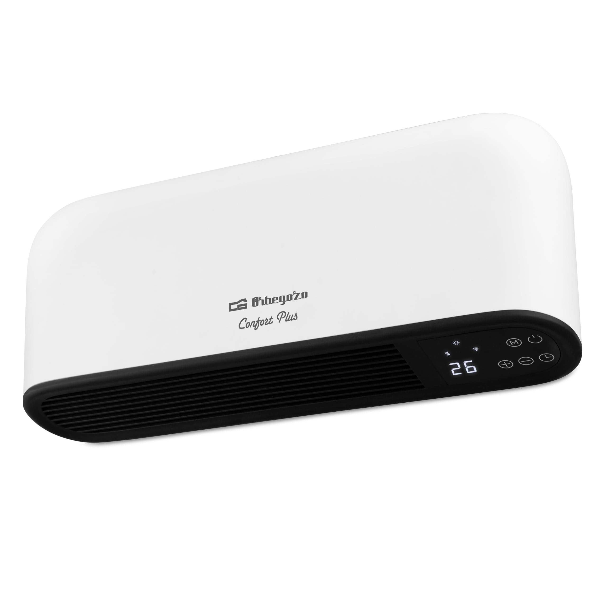 Orbegozo SPW 8000 Calefactor de Baño WiFi, 2000W, 2 Niveles de Calor, Elementos ceramicos PTC, Función Ventilador, Termostato Digital, 45.1x9.8x19.6cm, Montaje en Pared