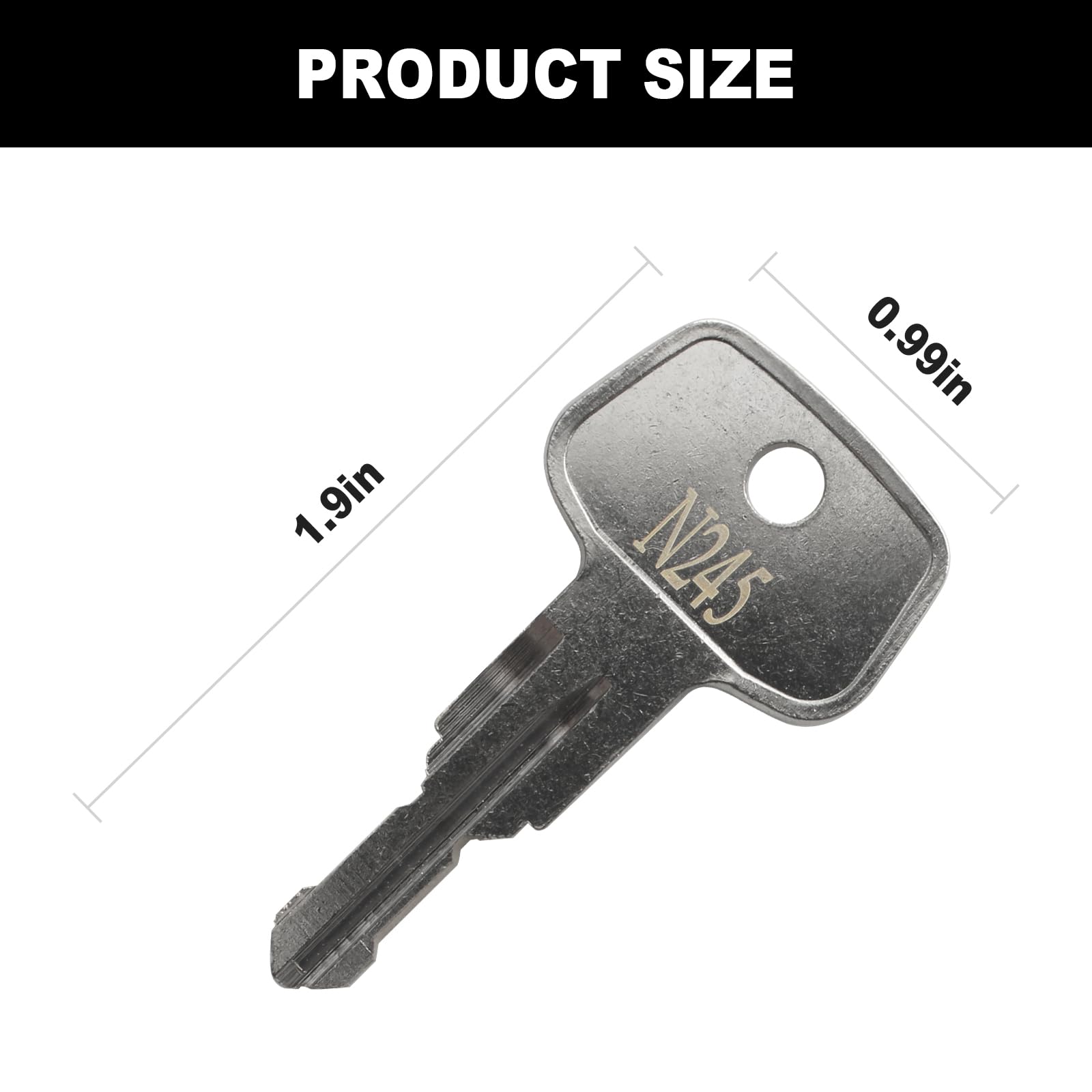 seork N245 Key Replacement (2 Pcs) for Thule Ski,Cargo Box,Roof,Crossbars and Carrier Racks Code N245