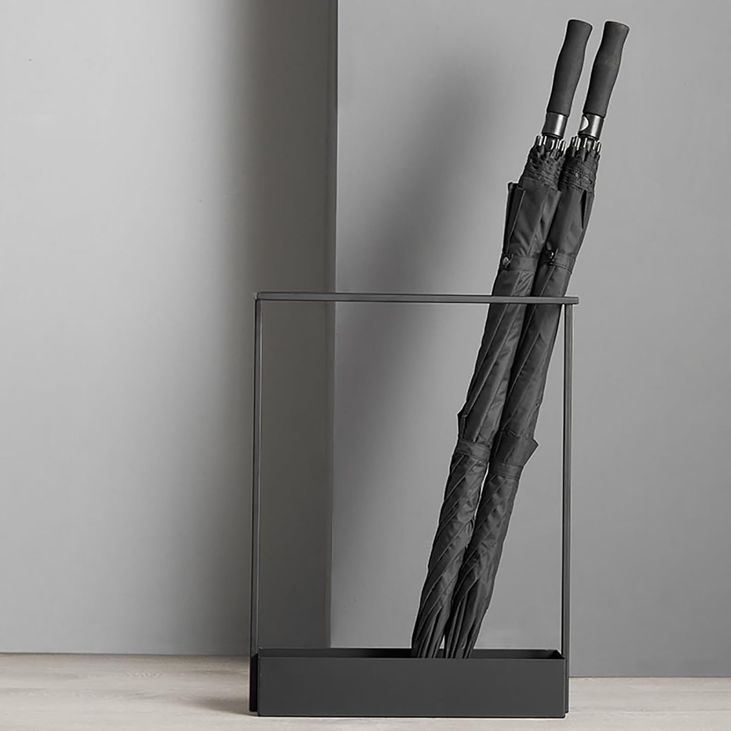 Rectangular Umbrella Stand with Removable Drip Tray - Perfect for Umbrellas, Walking Sticks, Home & Office Decoration, Stylish & Functional Storage Solution