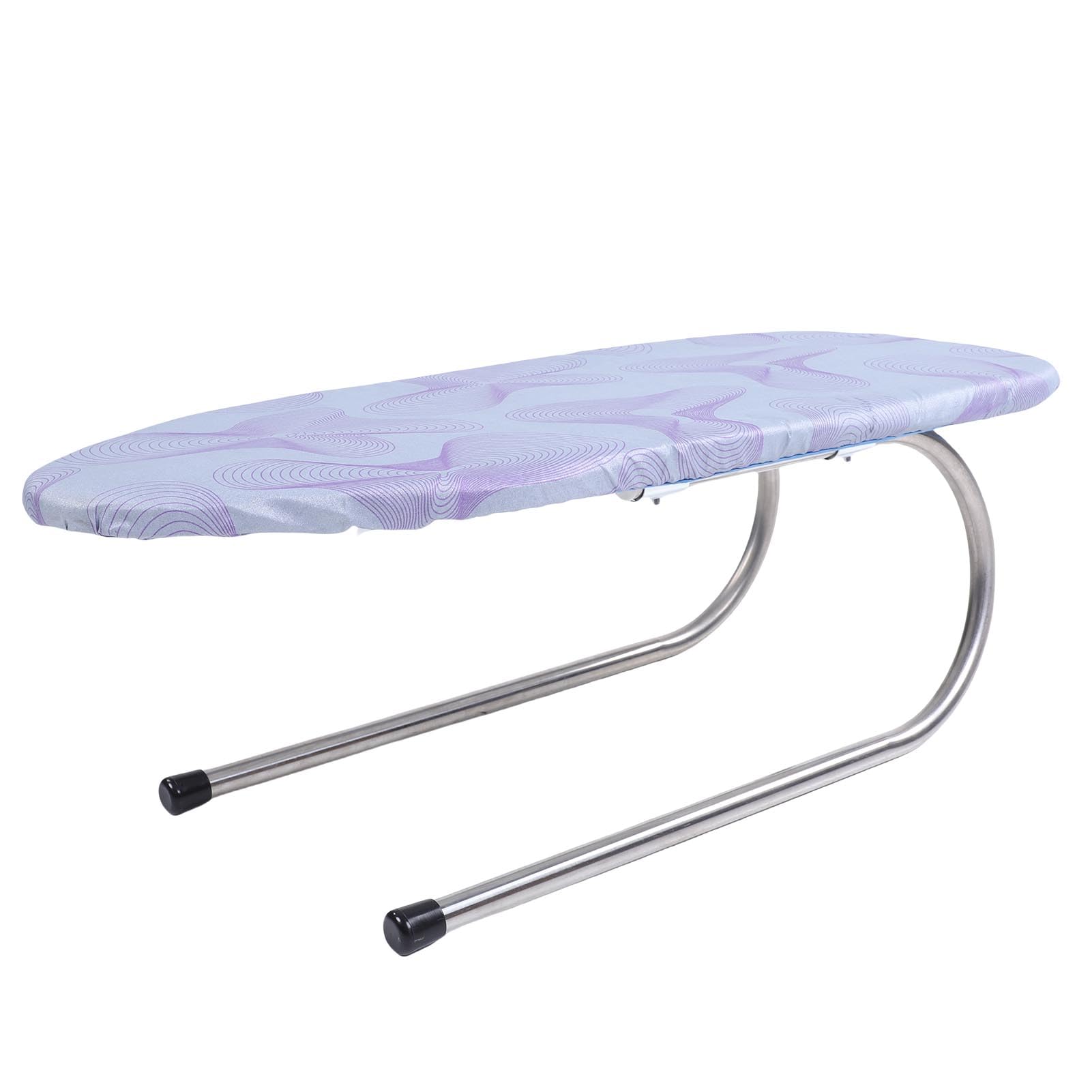 Aramox Asse da Stiro da Tavolo Piccola Asse da Stiro Pieghevole in Acciaio Inossidabile 30x71,5x24 Cm con Rivestimento in Cotone Rimovibile Struttura Stabile per Lavori di Cucito in Dormitorio