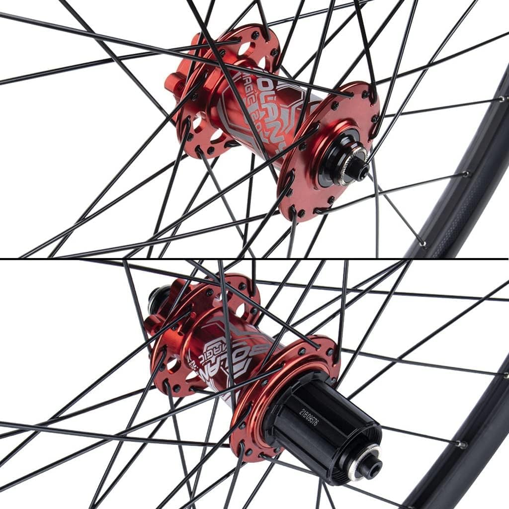 Zestaw kół rowerowych MTB bezdętkowy 26 27,5 29 cali, stop aluminium rower górski uszczelnione łożyska piasta QR 9 mm 32 otwory hamulec tarczowy dla prędkości 7/8/9/10/11