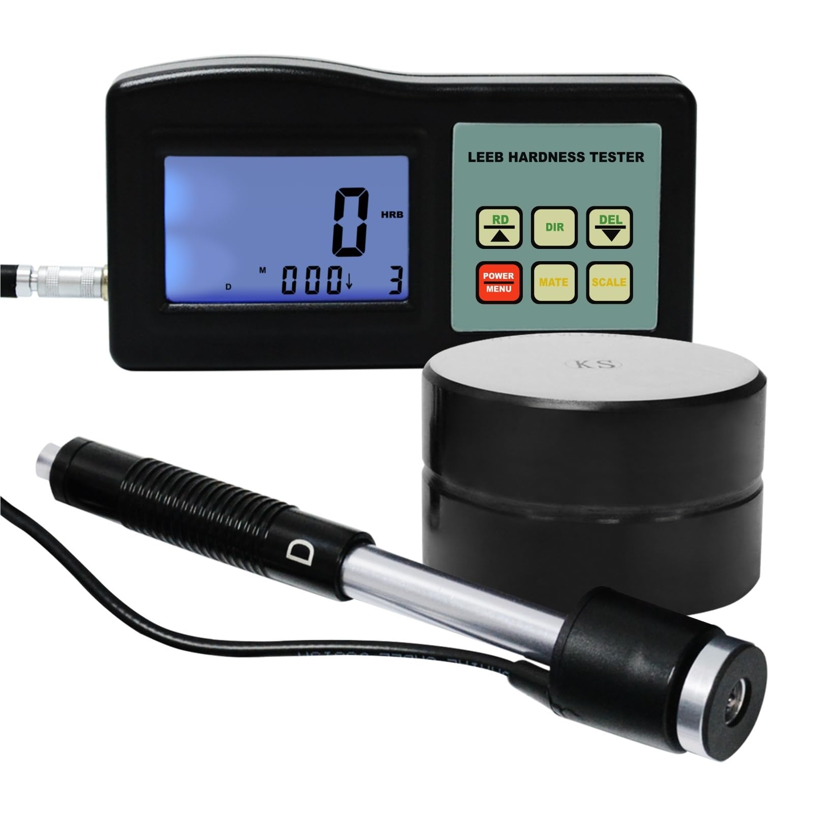LNHHG Leeb Hardness Meter Tester 200-900 HLD Gauge Test Kit (HRB HRC HV HB HS HL) Durometer D Type Steel Iron Bronze 9 Materials