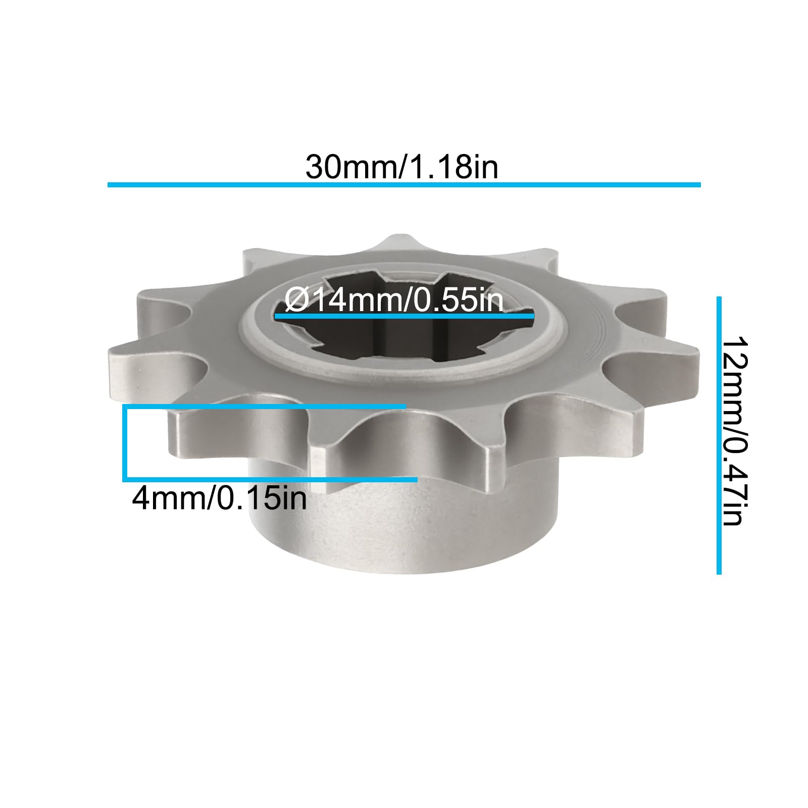 2 Engranajes de Transmisión 11T T8F para Minimotos Motocross Y Quads 14 X 30 Mm/4 X 12 Mm.