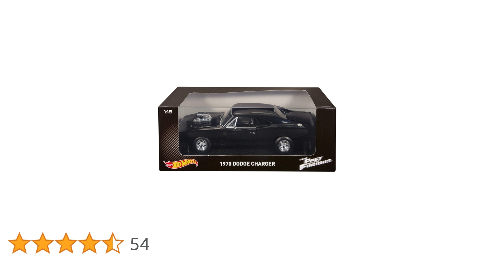 Hot Wheels 1:18 Scale 1970 Dodge Charger The Fast and the