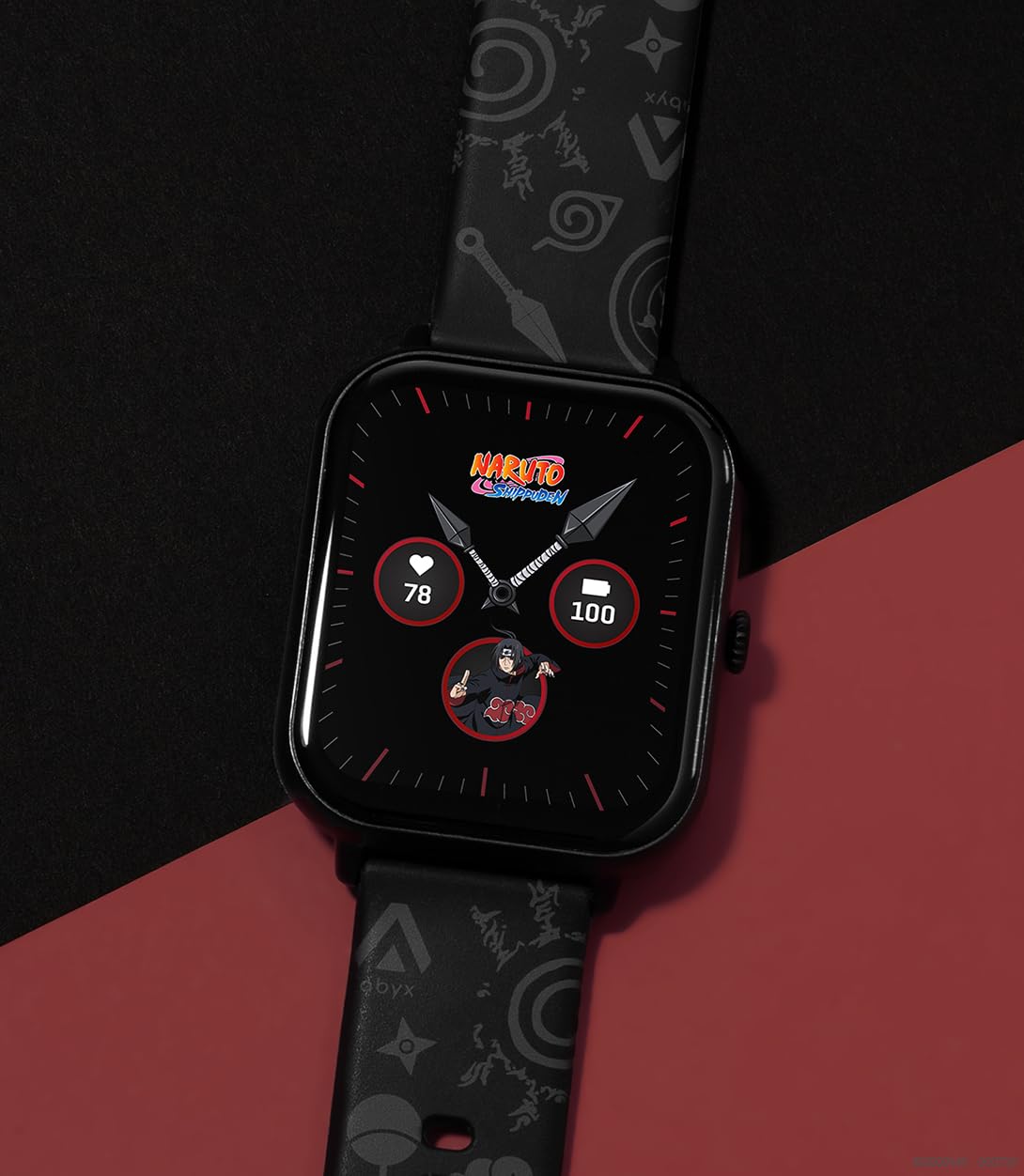 Abyx FIT Touch 3 Naruto Edition Montre connectée – Appel Bluetooth, 123 Modes, écran Tactile Complet TFT 1,83", IP67 étanche, Fonctions de santé, Notifications Push