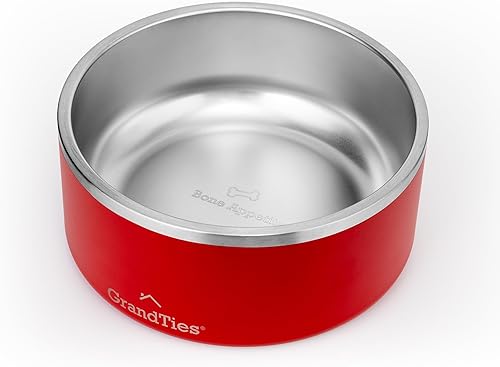 Miniatura 10 de GrandTies Cuenco de acero inoxidable para perros  Cuenco reutilizable grabado sin BPA con aislamiento para gatos y perros  Cuenco grande y