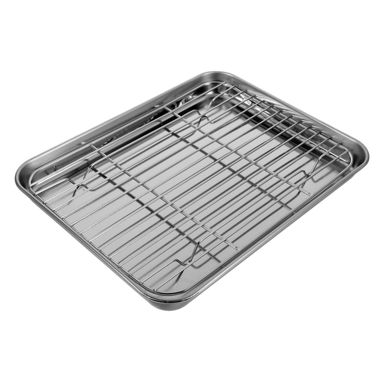 Teglia da Forno in Acciaio Inox con Griglia, Set 1 Pezzo