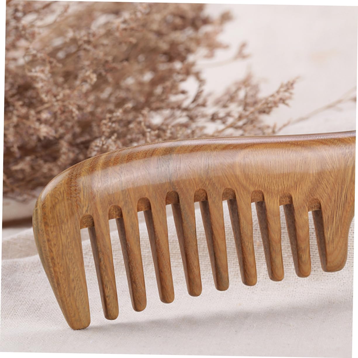 Didiseaon 2 Peines Sin Empalme Peines De Anchos De Madera Natural s Decorativos Para Cortar El Cabello De Masaje Dentado De Madera De Sándalo Para Novia