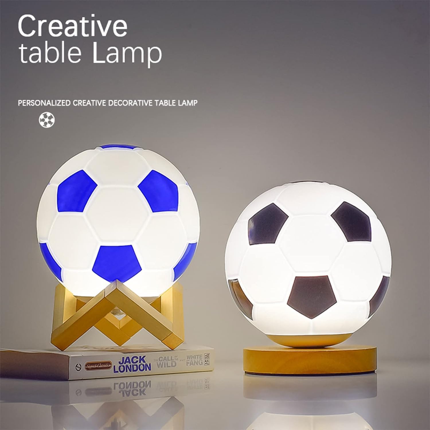 SILULCM Football Night Light, Football Gifts for Boys Girls Glass Night Light with Warm White Light Changing - Image 4