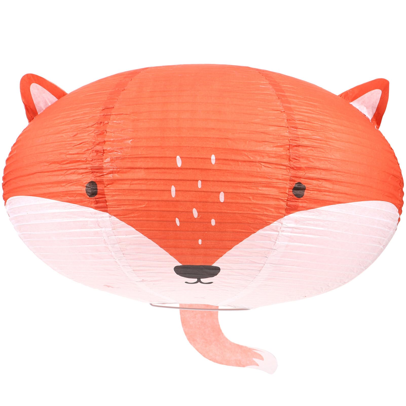 OSALADI Paper Lamp Shade Cute Fox Shape Chinese Japanese Pendant Hanging Lamp Shade Table Light Cover Chandelier Protector for Kids Living Room