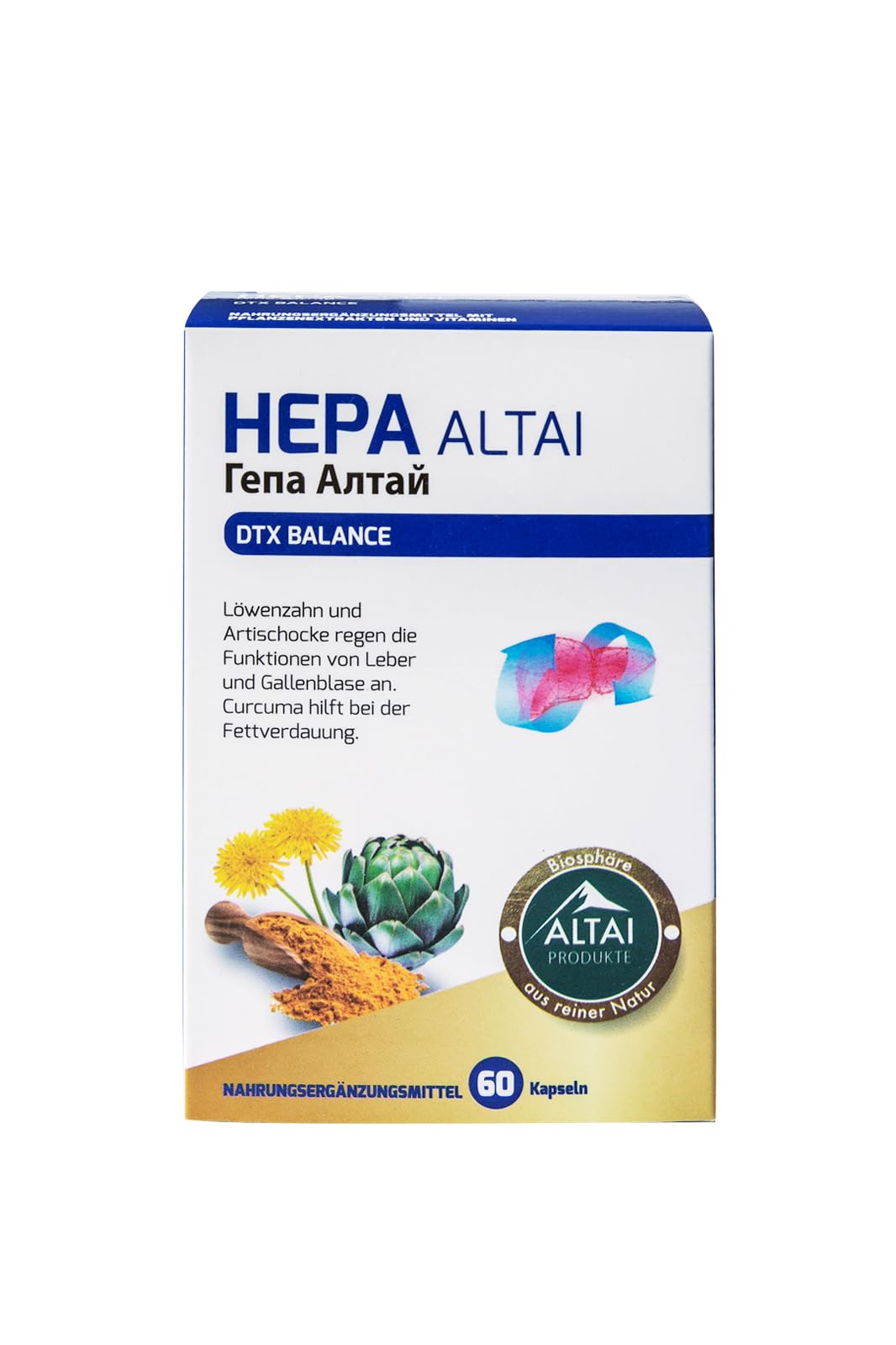 Hepa Altai - Leberschutz, viszerales Bauchfett, 4-Monatspackung, 120 Kapseln