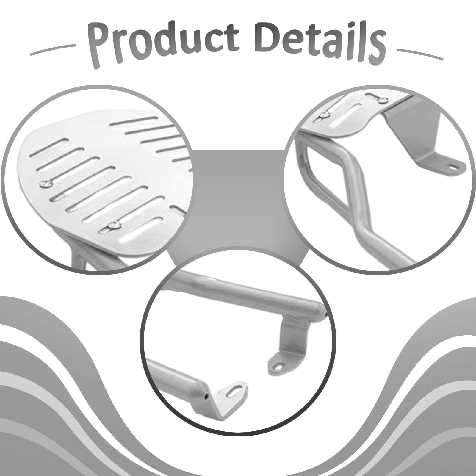 Portaequipajes trasero con soporte para caja de comida para llevar, accesorio de fijación de hierro, fácil instalación, estante resistente para