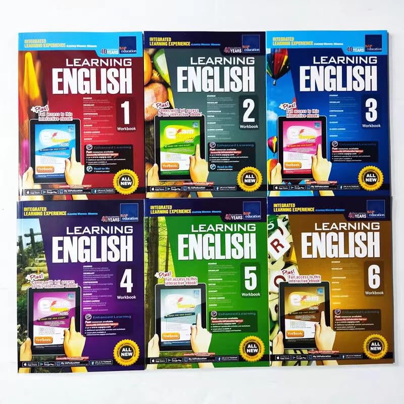 6 Books/Set SAP Education 1-6 Grade children Learn English Workbook kids homeschool Books Singapore Primary School writing book (6 books)