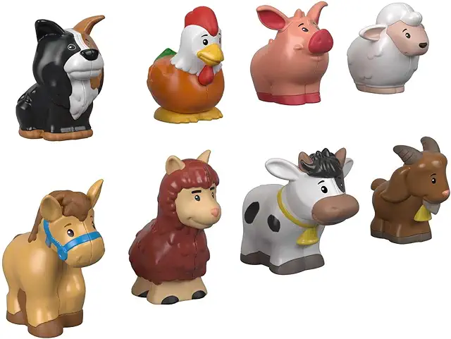 Fisher-Price Little People Farm Animal Figures Set - 8 Toddler Toys