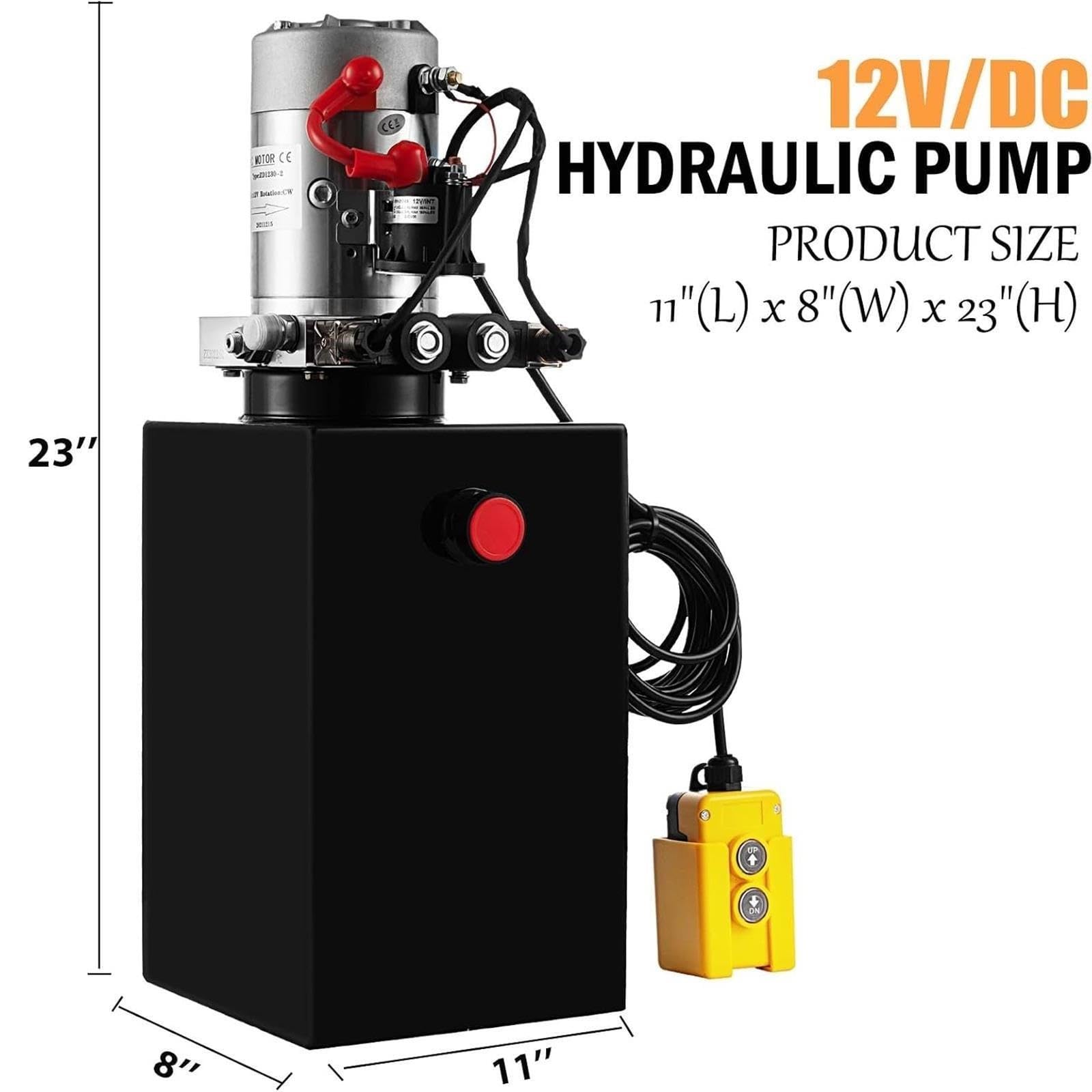 Pompe hydraulique à double effet 12 V CC, unité de puissance hydraulique