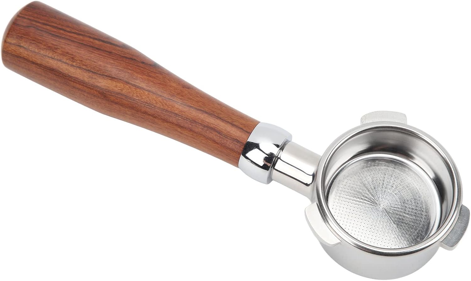 Bottomless Portafilter for 8 Series Coffee Machine, 54mm Stainless Steel Espresso Portafilter with Wood Handle, Handheld Naked Design