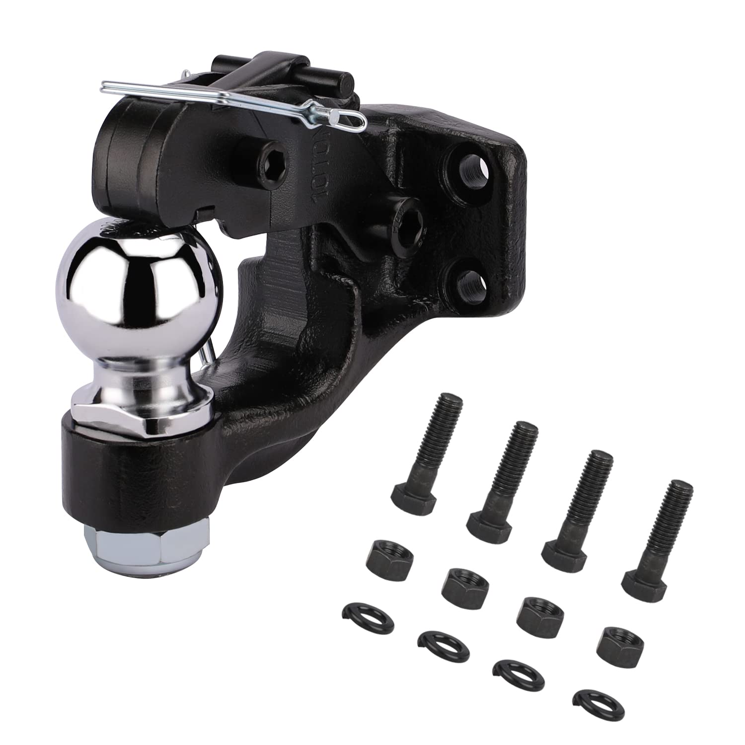 Photo 1 of ANGCOSY 10-Ton Pintle Hook Trailer Hitches Receiver Hook Combination 2-5/16” Hitch Ball with Mounting Kit, 20000 lbs