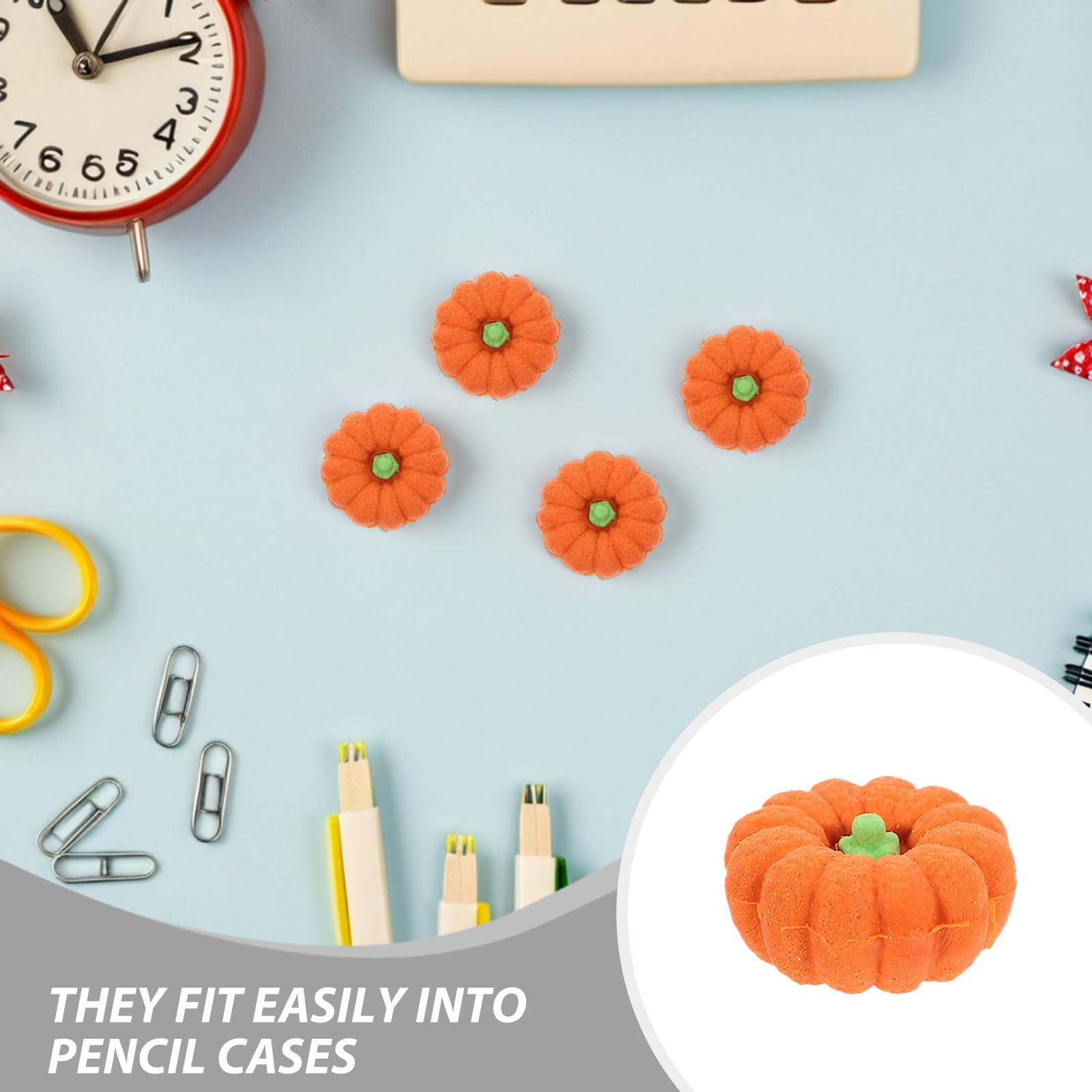 TOYANDONA 80 szt. gumki do ścierania na Halloween: mini gumki do ołówków idealne na nagrody w klasie, upominki na imprezy, wypełniacze do torebek z niespodziankami w pomarańczowym kolorze
