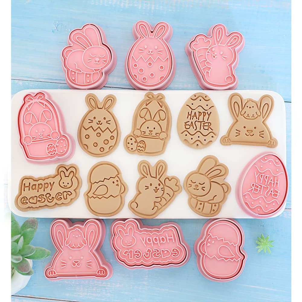 8/10 StüCk Ostern Ausstecher, Platzchen Ausstecher Ostern Plastik, Keksformen Ostern FüR Kinder, Ostern Ausstecher Set, Backen Ostern Ausstecher, FüR GebäCk Fondant Keks Diy Backen Kinder (B)