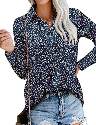 Image of Magritta Long Sleeve Shirts for Women Fashion Button Down Blouse Tops