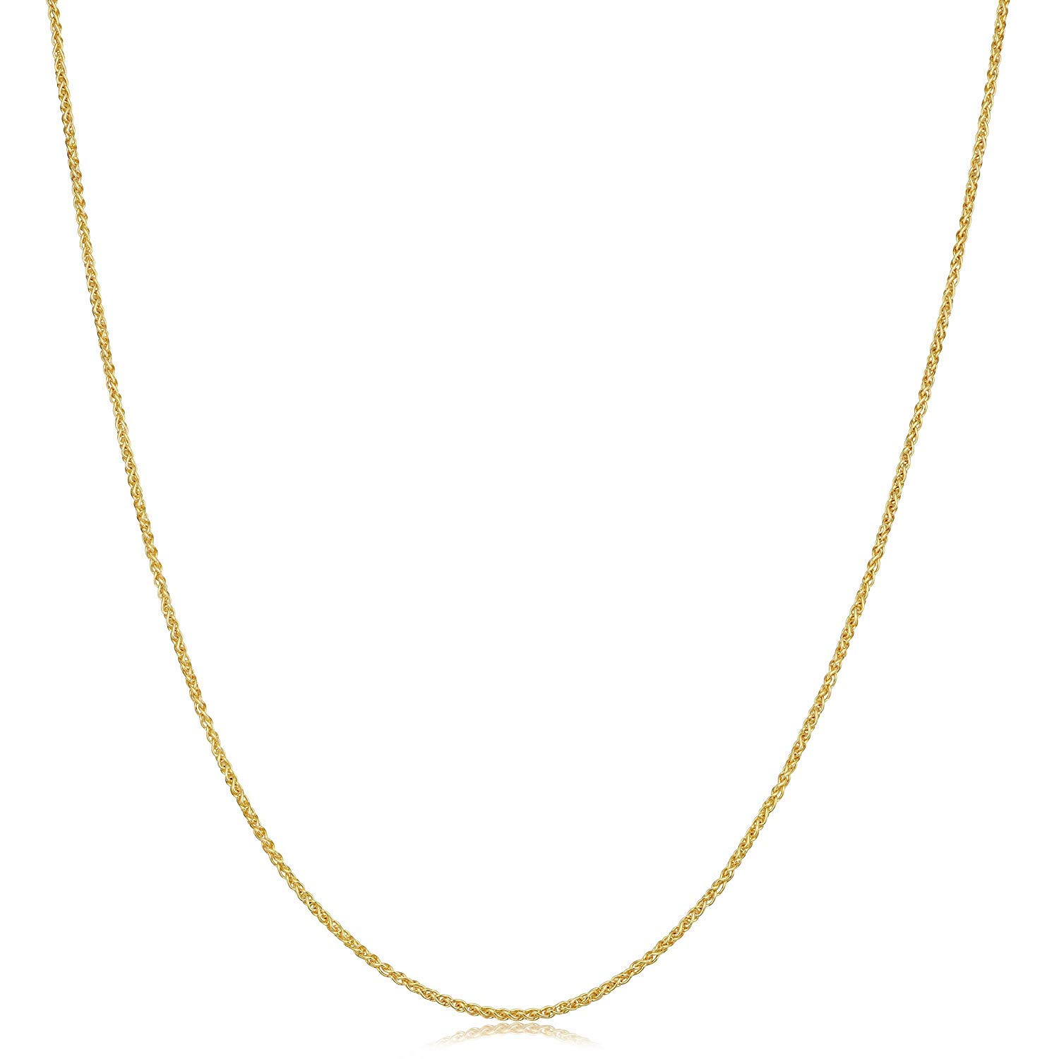 14 Karat 585 Gold Feine Diamantschliff Spiga Weizen Kette Gelbgold
