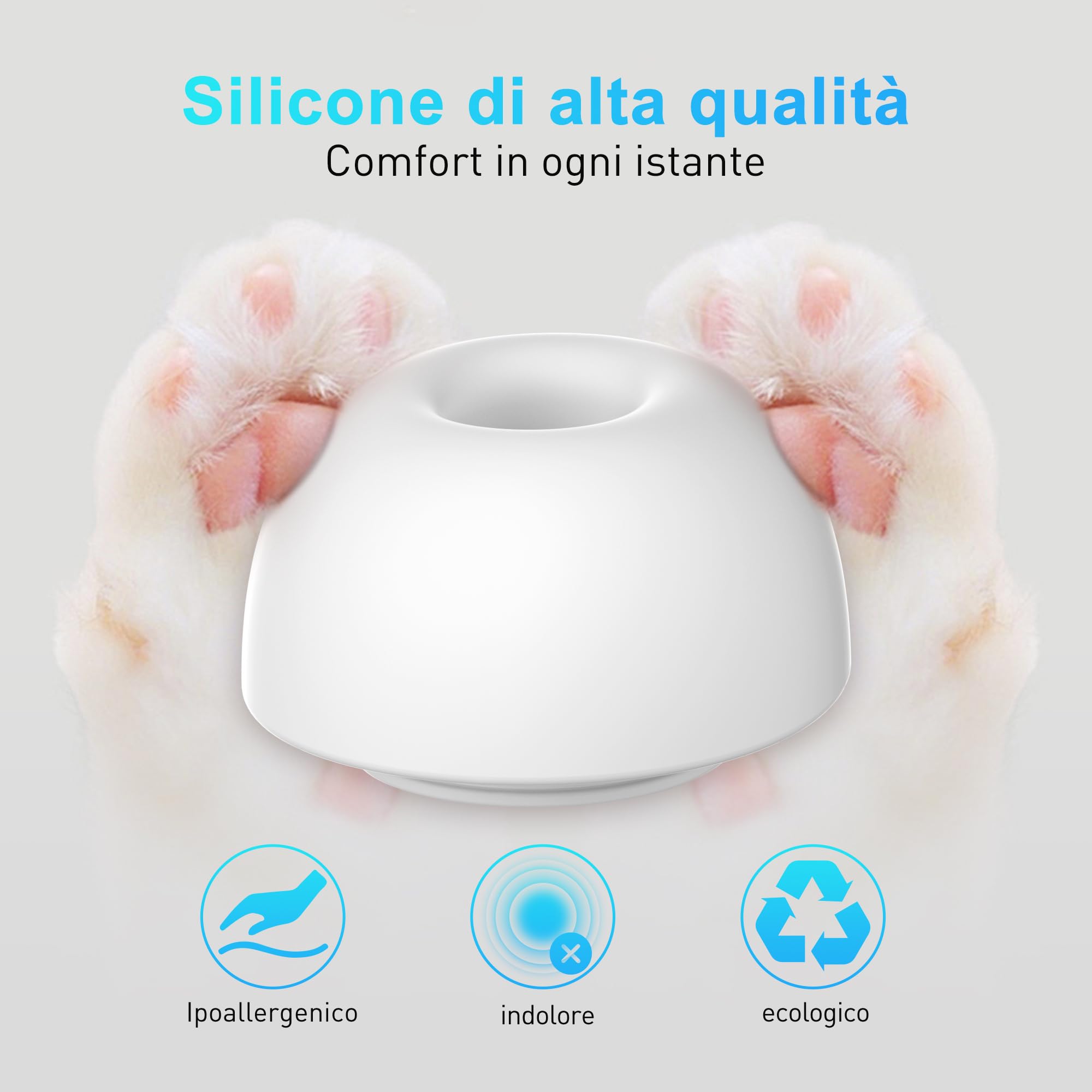 YISH Gommini per AirPods Pro/AirPods Pro 2 4 Paia Cuffie Auricolari con Custodia Penna Pulizia Foro Riduzione Rumore Ricambio (XS/S/M/L)
