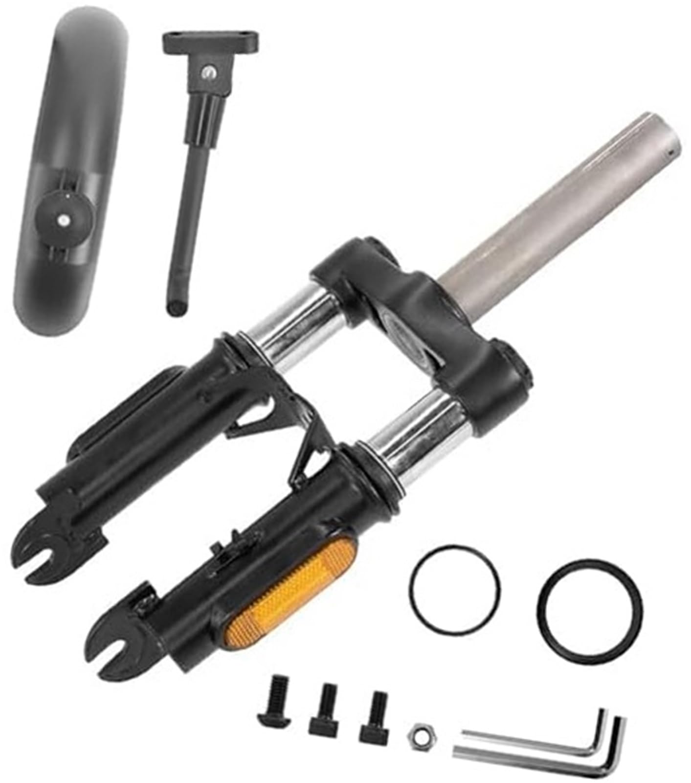 Papier Szwald Kit d'amortisseur de Suspension Avant, pour Xiaomi, pour Scooters électriques M365/1S/Pro, Construction en Acier Abs, Installation Facile système de Ressorts de Suspension Avant
