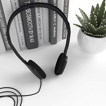 Maeline Bulk Classroom Student Headphones On Ear Stereo Headphones Flexible Adjustable Band for Kids Online Learning, Library, School, Airplane, Travel - 3.5mm Plug - 10 Pack - Black