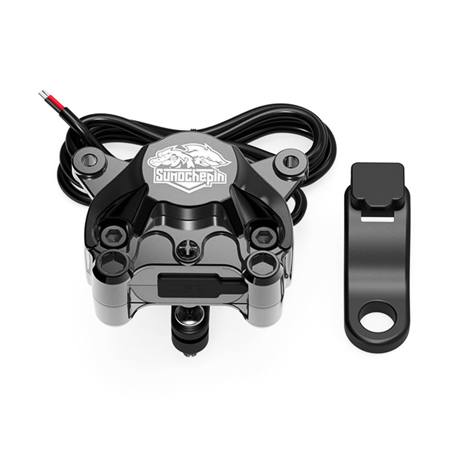 GRABLOOM Waterproof Dustproof USB Charging Solution Easy Installation USB Adapter Simple Installs for Motorcycle Electric USB Port Conversion