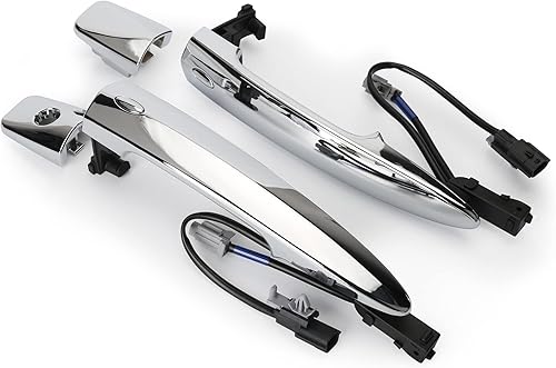 Miniatura 4 de 806409N00A Manija de puerta exterior cromada delantera izquierda y derecha (2 unidades), con sensor y sistema de entrada inteligente sin llave, para
