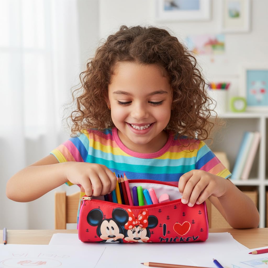 Portapenne Astuccio Borsellino Scuola Bambini 21x7x6cm Minnie Mouse
