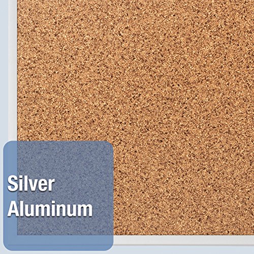 Image of Quartet 2304 Cork Bulletin Board Natural Cork /Fiberboard 48 x 36 Aluminum Frame