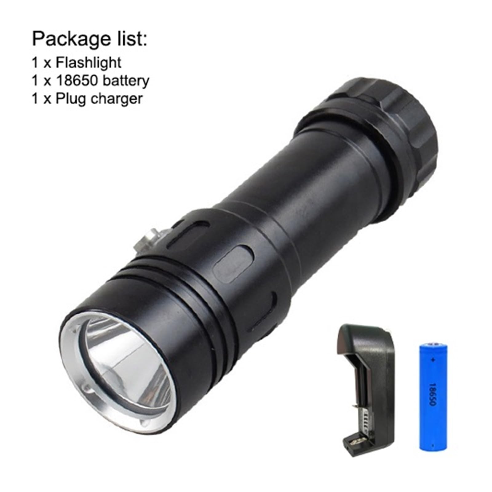 Latarka do nurkowania, Af05D latarka Led podwodna 50M lampa do nurkowania 4 pliki wodoodporne światło nurkowe L2 moc 26650 baterii do sportów podwodnych(18650 set)
