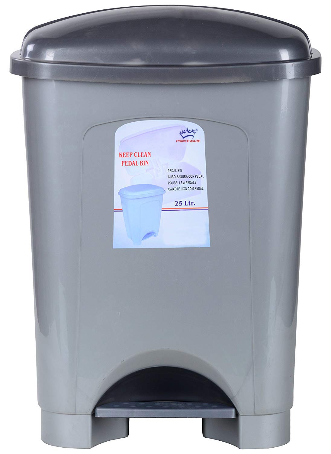 E-WARE Plastic Garbage Waste Dustbin25 Ltr Dark blue Kitchen Office Home & Commercial Prince Dustbin Recycle bin