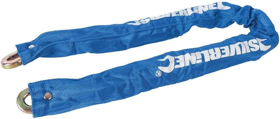 Silverline 656609 Sleeved High-Security Chain 900 mm,Blue
