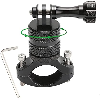 Quikprof Bike Mount 360 Degrees Rotary Aluminum Bicycle Handlebar Mount Compatible with Action Cameras.