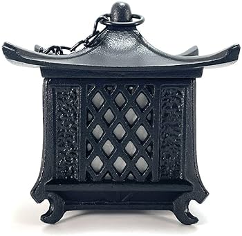 Amazon.co.jp: 南部鉄器 照堂 吊灯篭 平安灯篭 灯篭 置物 飾り 吊るし