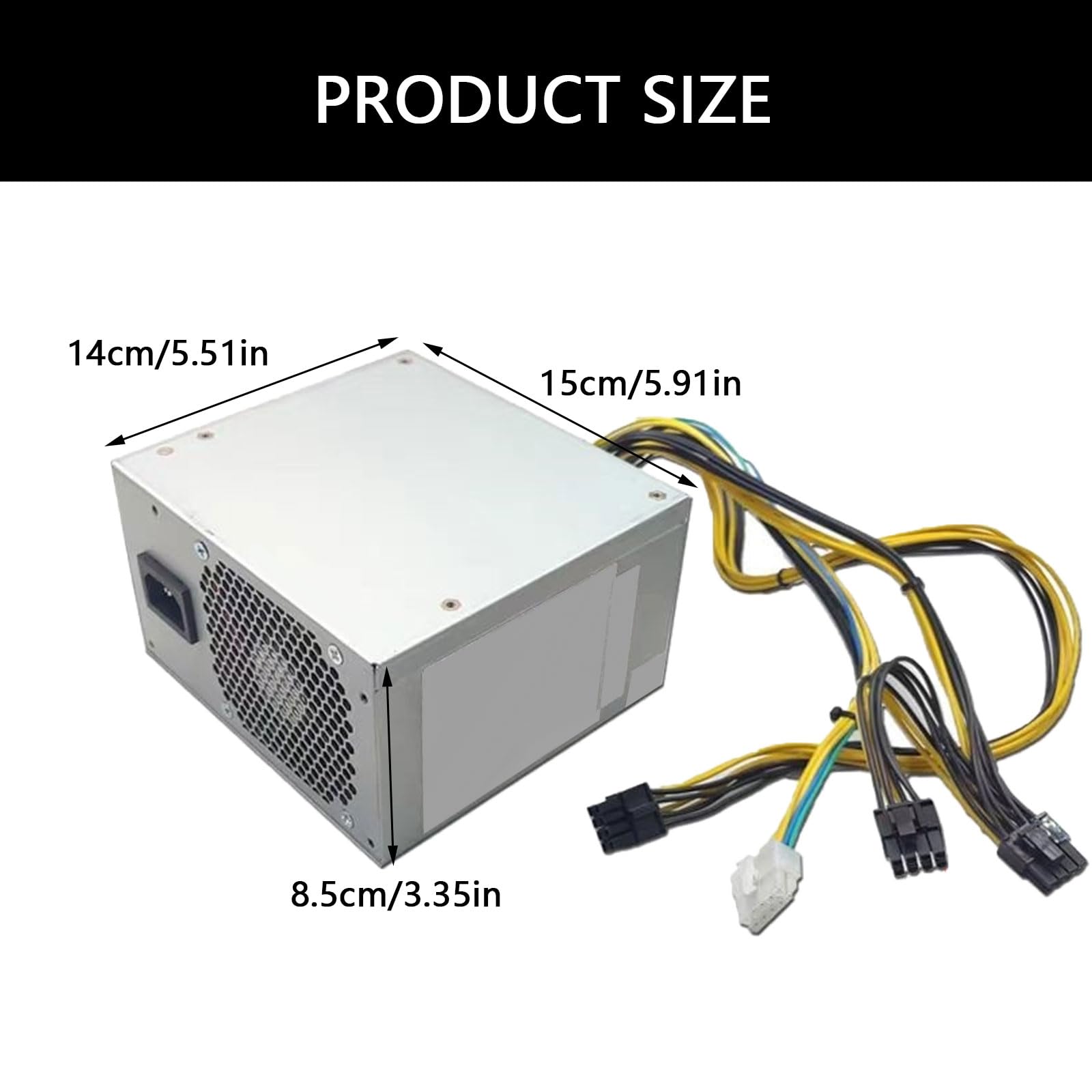 Wydajny zasilacz 10-pinowy 500 W do komputerów stacjonarnych P310, P328, P330, HK600-11PP, PA-3751-1V, zaawansowana technologia chłodzenia