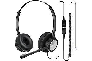 Improved Sound Quality: Cisco Telephone Headset for Office Phones with Microphone Noise Cancelling