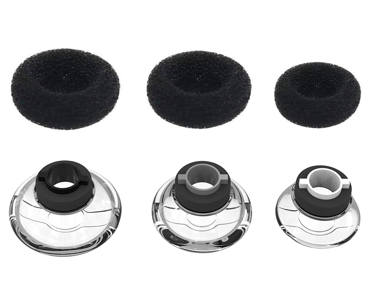 Rayker Eartips Ear Gel Replacement for Voyager Legend, Noise Isolation Ultra Comfort Silicone Tips, in Ear Canal, S/M/L Size Included, 3 Pcs, Compatible with PLT Voyager Legend, S M L