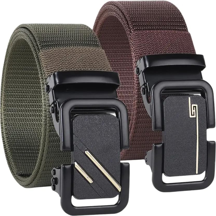 Military Grade Tactical Belt, Nylon Web Belt with Quick-Release Buckle, Army Green and Brown, Heavy Duty Canvas, Adjustable-image-35