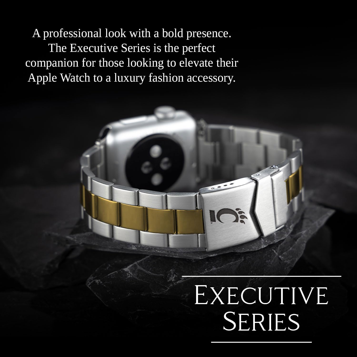 NCAA Executive Series Two-Tone Gold Watch Band Compatible with Apple Watch