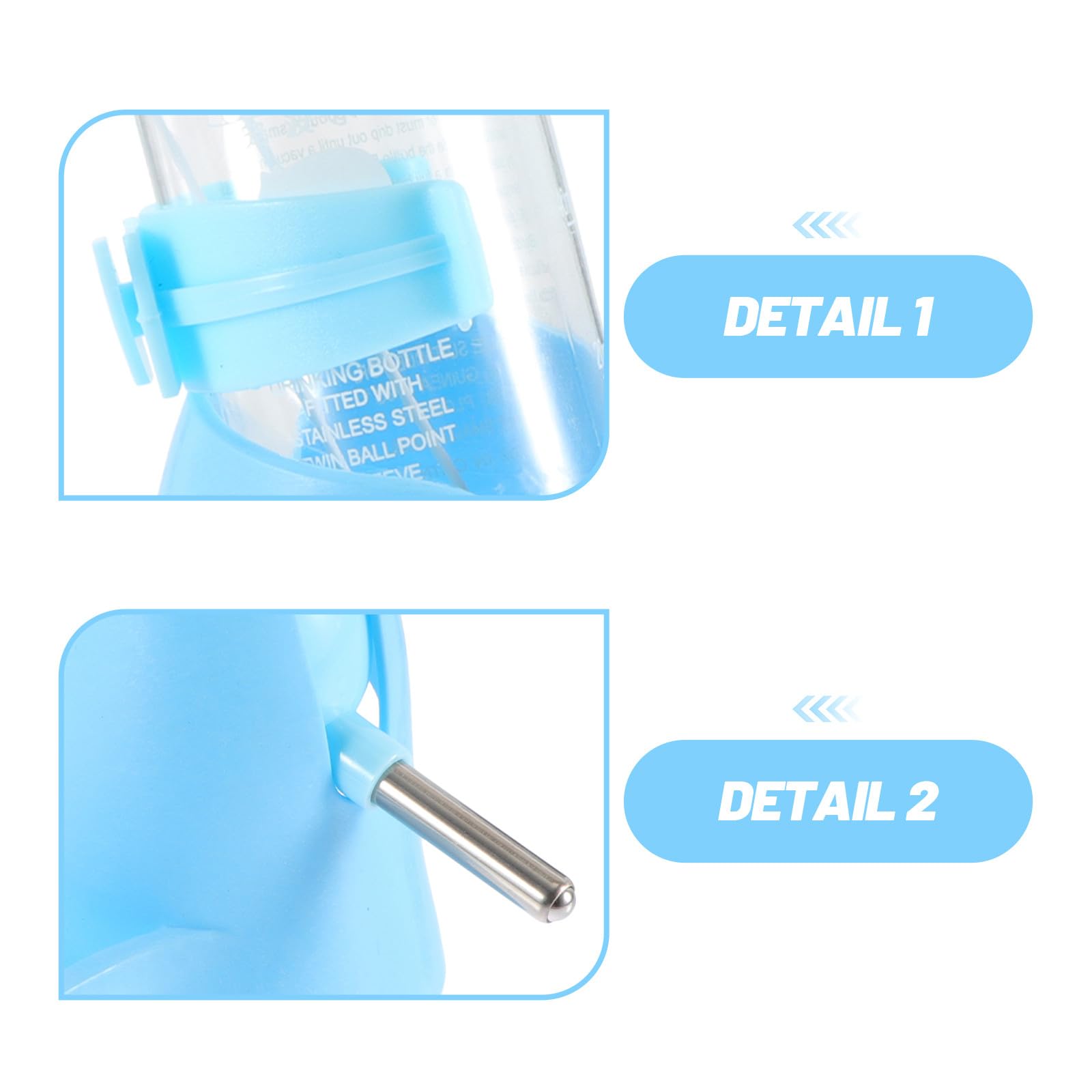 Comedero Automático para Hámster con Botella de Agua 4piezas Plástico | Doble Uso, Base con Soporte Incluida, Limpieza Sencilla y Funcionamiento Silencioso para Aves y Roedores